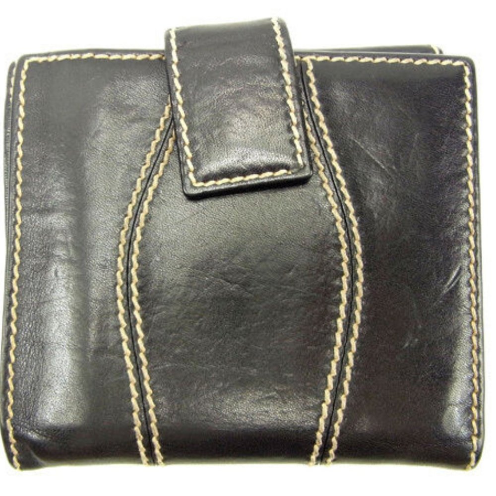 Authentic Gucci Wallet Purse G logos Black Woman unisex Used - Picture 2 of 6